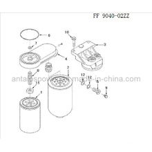 Filtro de combustible del motor Cummins